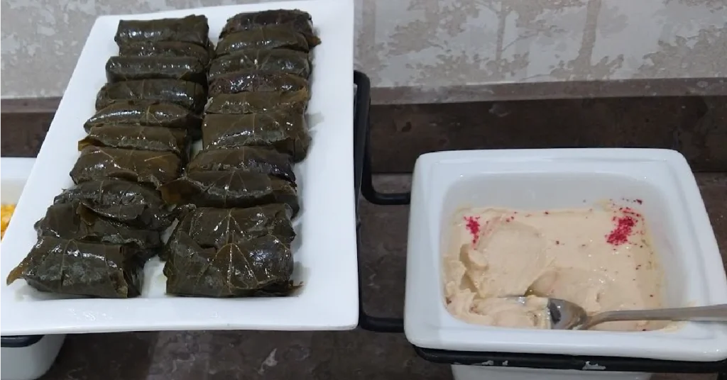 What did you have for breakfast today? Hummus & Dolmas in Jeddah, Saudi Arabia